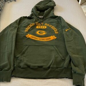 Nike Green Bay Packers Green and Yellow Hoodie